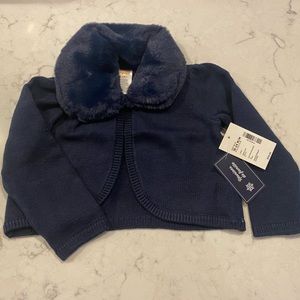 NWT Gymboree Toddler Sweater with Faux Fur Collar